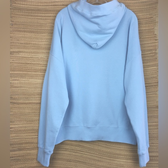 Le Pere "Domo" Hearts Hoodie Men's Size Medium Blue Oversized Hooded Pullover M - Picture 2 of 10